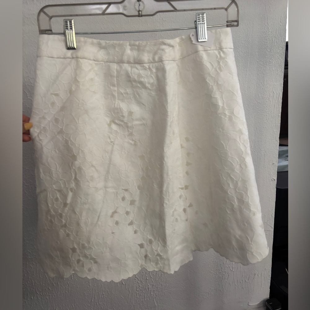 Michael Kors White Floral Mini Skirt